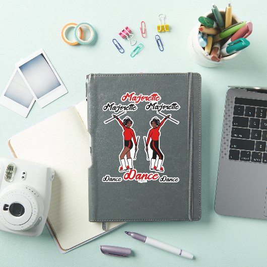 Majorette Stickers (zwart rood) (iPad Cover)