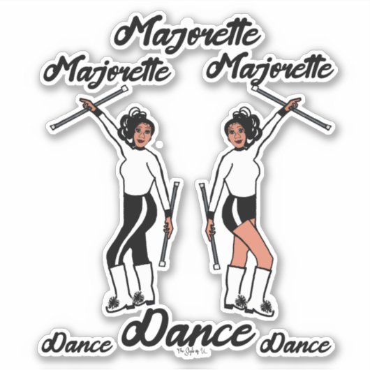 Majorette Stickers (zwart-wit) (Voorkant)