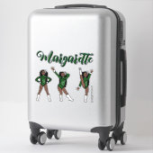 Majorette Tri- Pose / Green Diamond # 1 Sticker (Koffer)