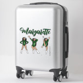 Majorette Tri- Pose / Green Diamond # 2 Sticker (Koffer)