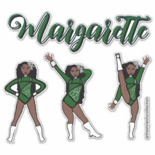 Majorette Tri-Pose / Groene Diamant #1 Sticker
