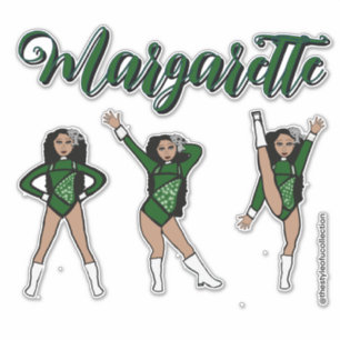 Majorette Tri-Pose / Groene Diamant #2 Sticker