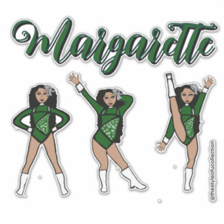 Majorette Tri-Pose / Groene Diamant #2 Sticker