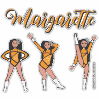Majorette Tri- Pose / Orange Diamond # 2 Sticker