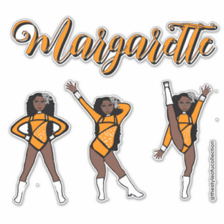Majorette Tri-Pose / Oranje Diamant #1 Sticker