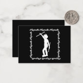 Majorette Twirler Notecard #3 (wit zwart) Notitiekaartje (Voorkant / Achterkant in situ)