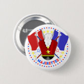 Majorettes Badge Ronde Button 5,7 Cm (Voorkant /achterkant)