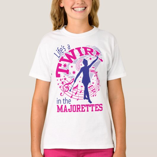 Majorettes, het leven is een Twirl, Majorette T-shirt (Voorkant)