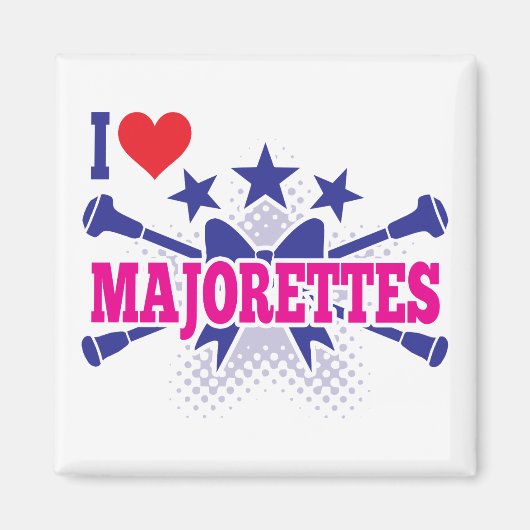 Majorettes, ik hou van Majorettes Magneet (Voorkant)