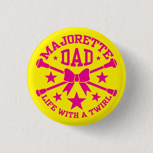 Majorettes, Majorette Dad Badge Ronde Button 3,2 Cm (Voorkant)