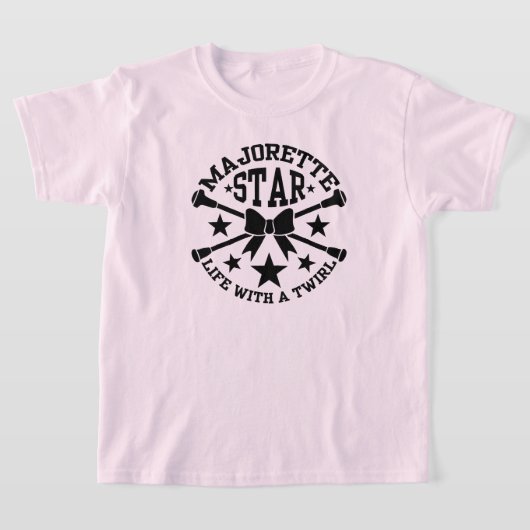 Majorettes, Majorette Star, Crossed Batons T-shirt (Laagn)
