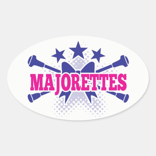 Majorettes Ovale Sticker (Voorkant)