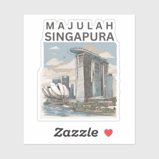 Majulah Singapura Sticker (Vel)