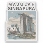 Majulah Singapura Sticker (Voorkant)
