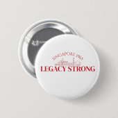 Majulah Singapura-viering Ronde Button 5,7 Cm (Voorkant /achterkant)
