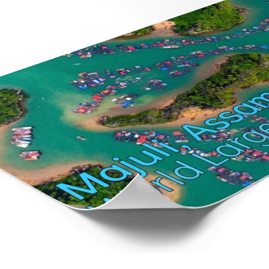 Majuli: Het grootste riviereiland in Assam - Poster (Hoek)