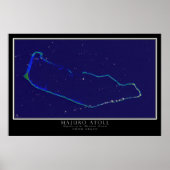 Majuro Atoll Marshall Islands Satellite Poster Map (Voorkant)