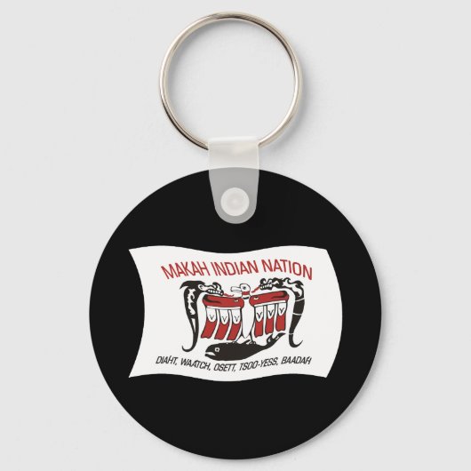 Makah stam vlag sleutelhanger (Voorkant)