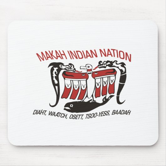 Makah Tribe Flag Mousepad Muismat (Voorkant)