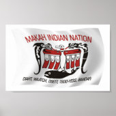 Makah Tribe Flag Poster Print (Voorkant)