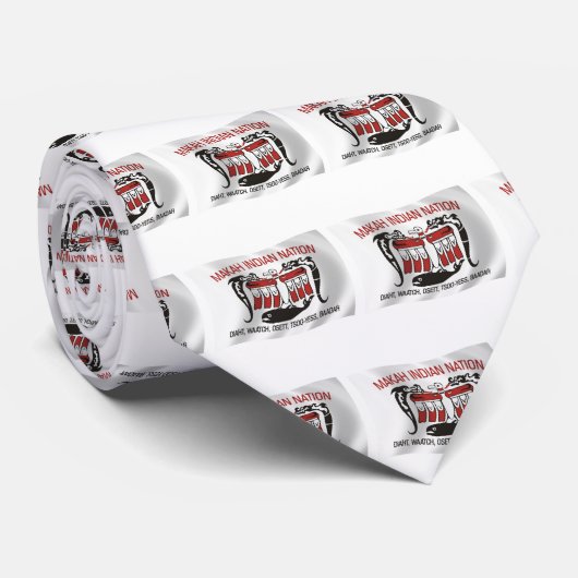 Makah Tribe Flag Stropdas (Opgerold)