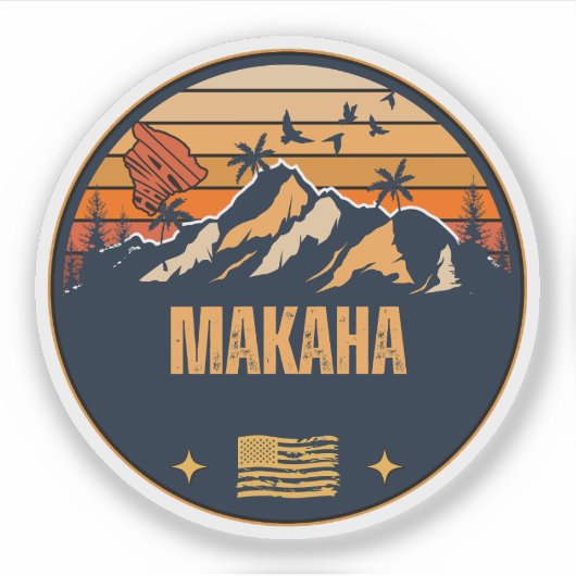 Makaha, Hawaï Sticker (Voorkant)