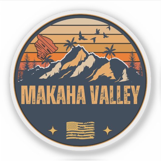 Makaha-vallei, Hawaï Sticker (Voorkant)