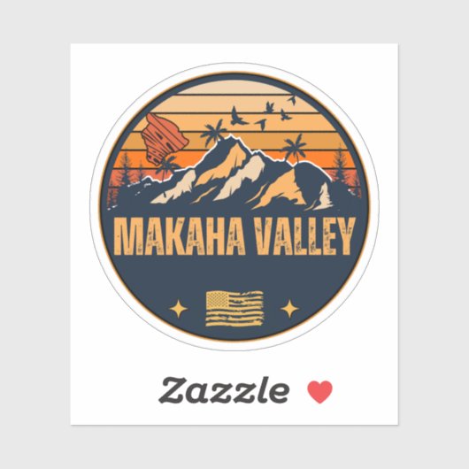Makaha Valley, Hawaï Sticker (Vel)