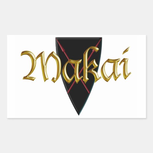 Makai Rechthoekige Sticker (Voorkant)
