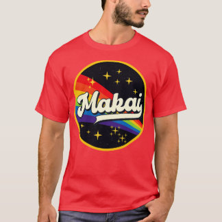 Makai regenboog in ruimte stijl t-shirt