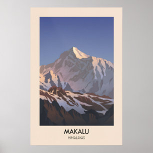 Makalu Berg Himalaya Poster