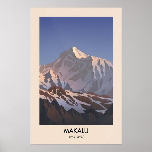 Makalu Berg Himalaya Poster (Voorkant)