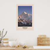 Makalu Berg Himalaya Poster (Keuken)
