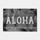 Makana Palms Hawaïaanse tropische bladeren Aloha g Deurmat (Voorkant)