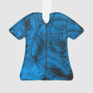 Makana Palms Hawaiian Tropical Leaves Aloha Shirt Ornament