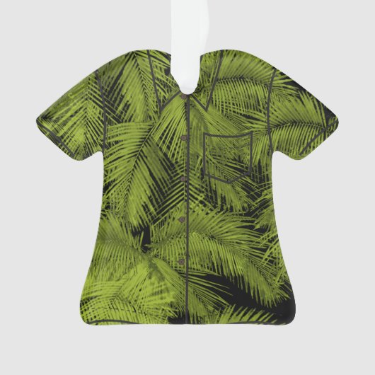 Makana Palms Hawaiian Tropical Leaves Aloha Shirt Ornament (voorkant)