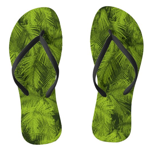 Makana Palms Hawaiian Tropical Leaves Teenslippers (Voetbed)