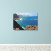 Makapuu Beach Canvas Afdruk (Insitu (Houten vloer))