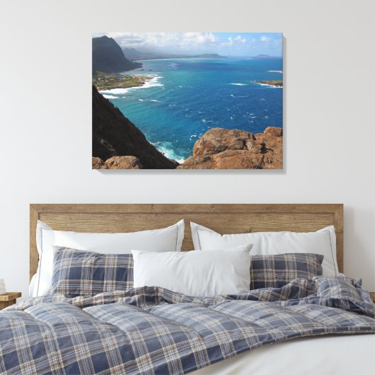 Makapuu Beach Canvas Afdruk (Insitu (Slaapkamer))