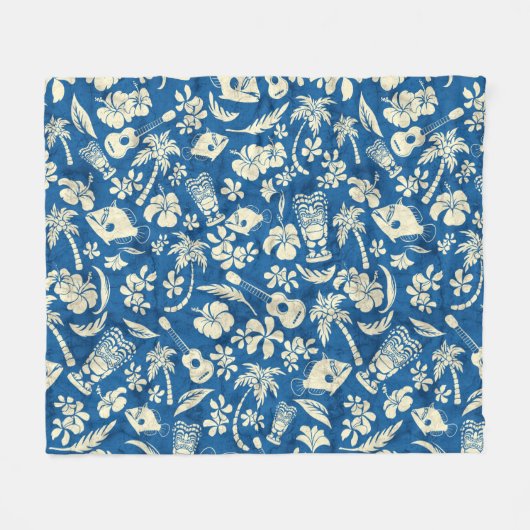 Makapuu Beach Hawaiaanse Batik Fleece Deken (Voorkant (Horizontaal))