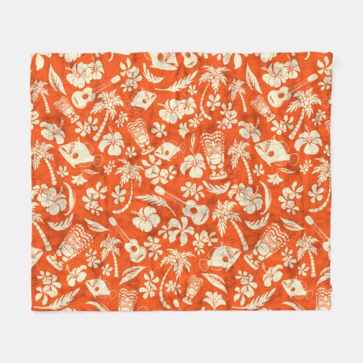 Makapuu Beach Hawaiaanse Batik Fleece Deken (Voorkant (Horizontaal))