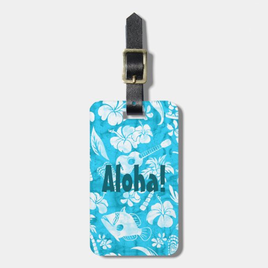 Makapuu Beach Hawaiian Batik Bagagelabels (Voorkant verticaal)