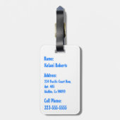 Makapuu Beach Hawaiian Batik Bagagelabels (Achterkant verticaal)