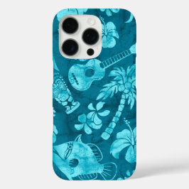 Makapuu Beach Hawaiian Batik Blauwgroen iPhone 16 Pro Hoesje