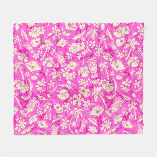 Makapuu Beach Hawaiian Batik Fleece Deken (Voorkant (Horizontaal))