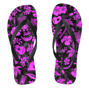 Makapuu Beach Hawaiian Batik - Fuchsia Teenslippers