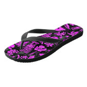Makapuu Beach Hawaiian Batik - Fuchsia Teenslippers (Schuin)