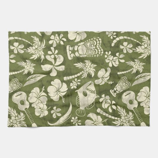 Makapuu Beach Hawaiian Batik Keukenhanddoek (Horizontaal)