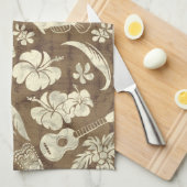 Makapuu Beach Hawaiian Batik Kitchen Towel Theedoek (Quarter Fold)