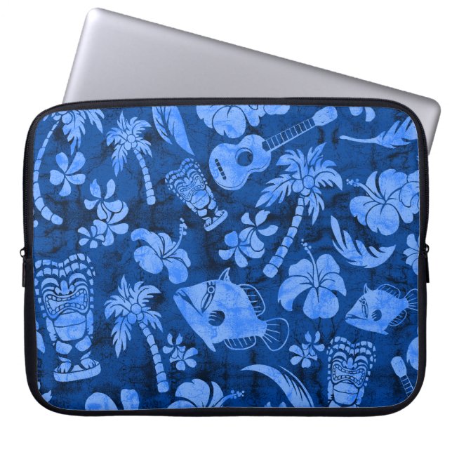 Makapuu Beach Hawaiian Batik Neoprene Wetsuit suit Laptop Sleeve (Voorkant)